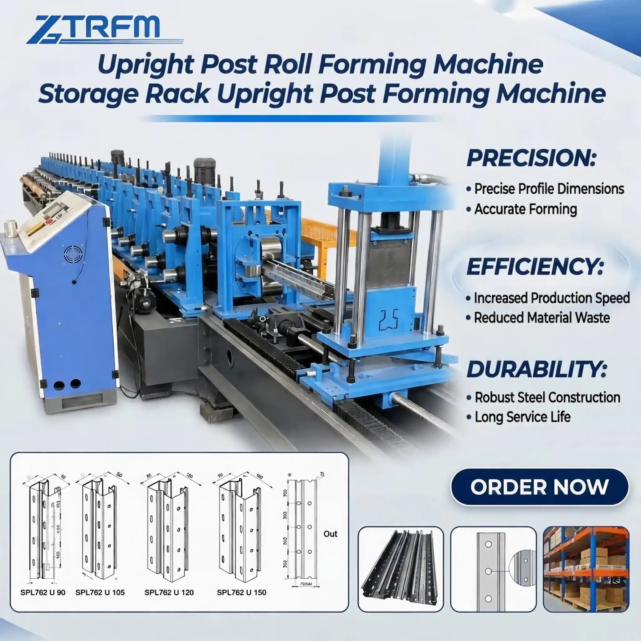 roll forming machine for shelf column
